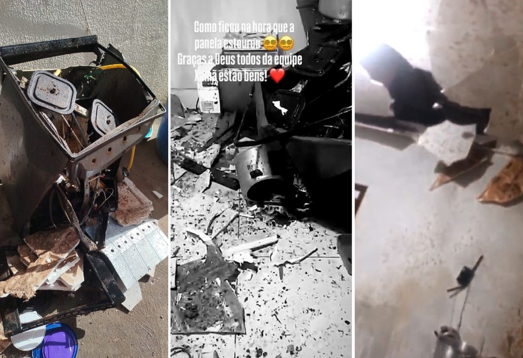 Vídeo mostra destruição após panela de pressão explodir em cozinha de pizzaria: ‘Estrutura da casa deu uma tremida’