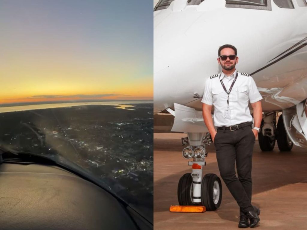 Piloto registra pôr do sol em Palmas antes de pouso e vídeo chama atenção nas redes sociais; assista
