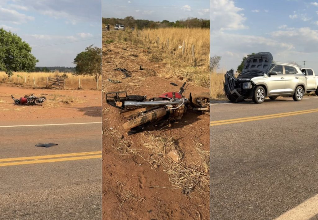 Passageira morre e condutor fica ferido após moto bater em carro na TO-373