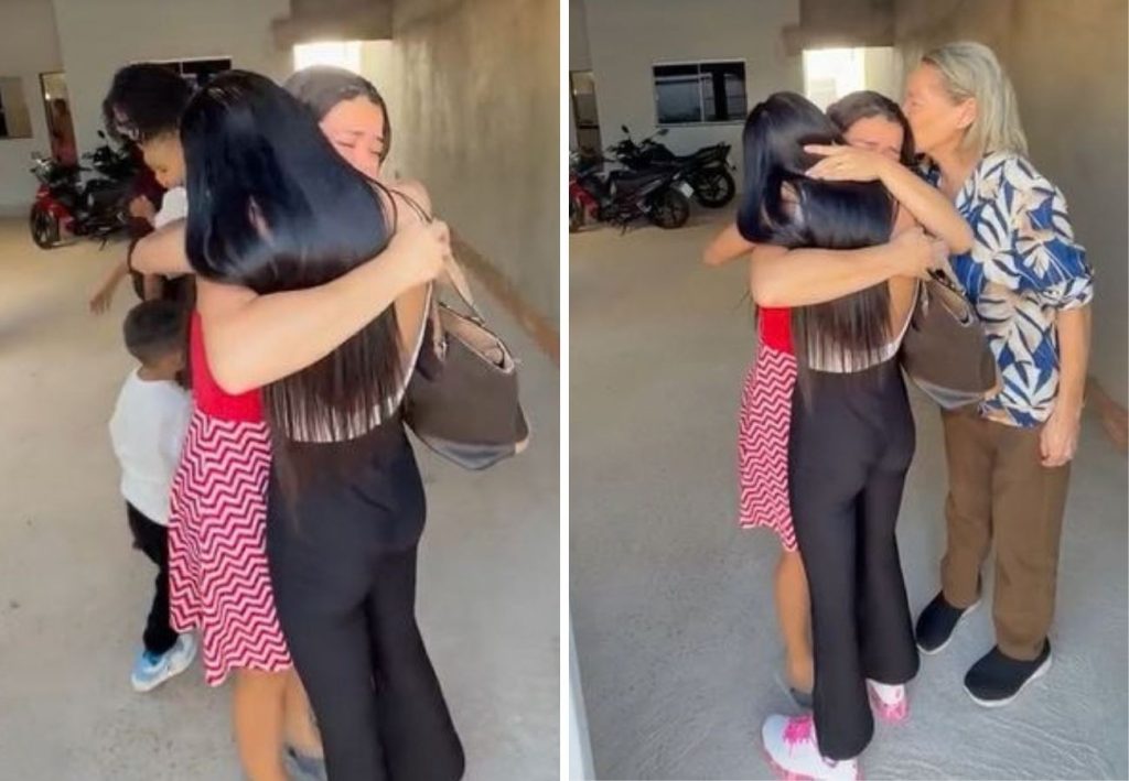Jovem surpreende família ao voltar ao TO após 10 anos na Espanha para apresentar filho de 3 anos; VÍDEO