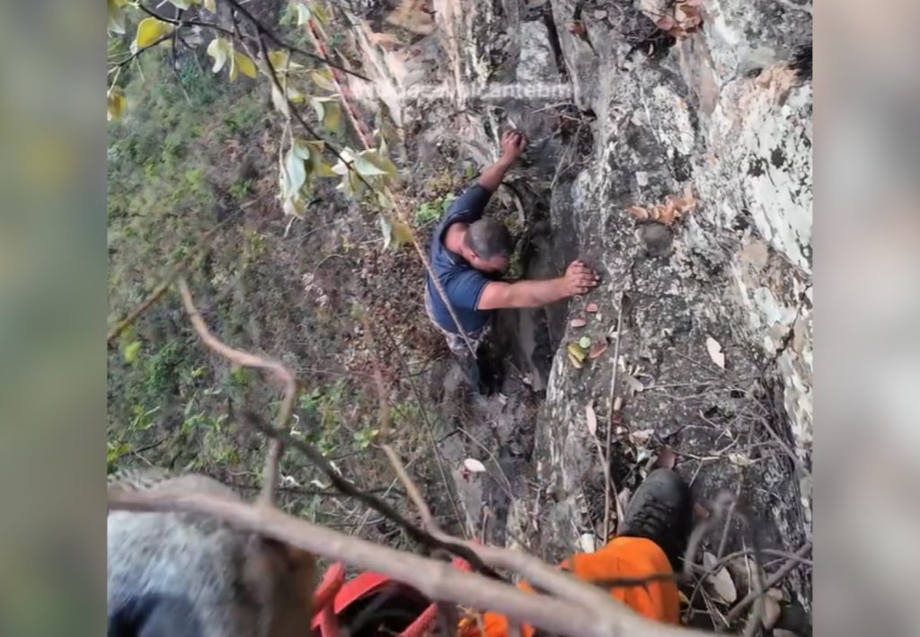 ‘Estou aqui para contar a história’, diz turista que ficou preso em penhasco por cerca de 16 horas no TO